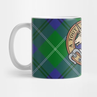 Clan Oliphant Crest over Tartan Mug